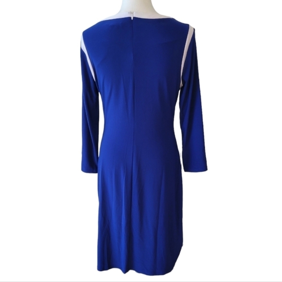 Lauren by Ralph Lauren Royal Blue Midi Length Dress Size 10 - Picture 2 of 4